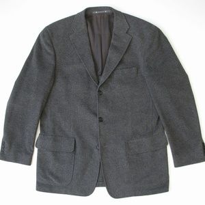BOGNER MENS 52 GRAY WOOL CASHMERE 3 BUTTON BLAZER